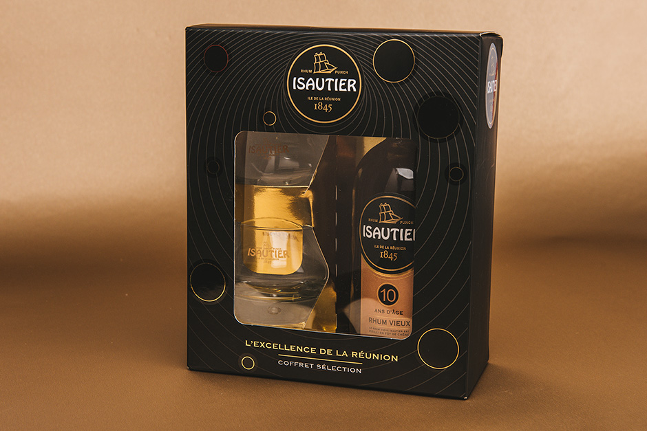 Isautier Rum packaging, printed by Précigraph
