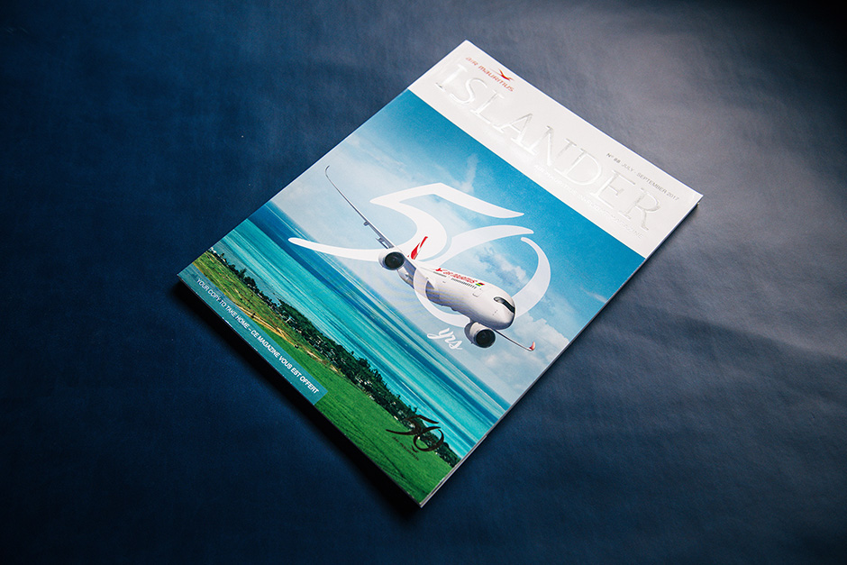 Magazine Islander Air Mauritius, impression Précigraph