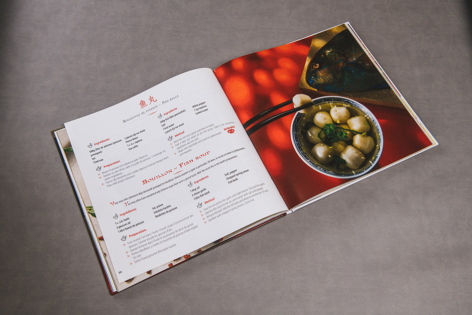 Cuisine Sino-Mauricienne book, Malika Kallichurn, printed by Précigraph